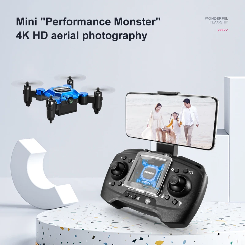 Drone Video Production - Mini Drone K04 Dobrável para Armazenamento,