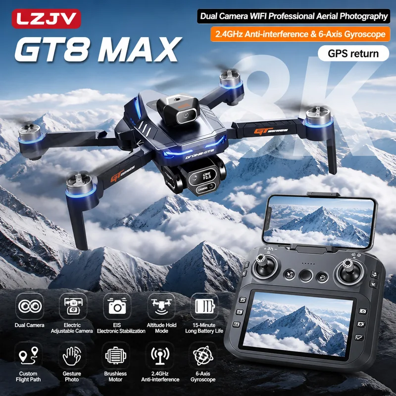 Drone Dobrável GT8 Max com Câm - Drone Video Production avaliação e preço